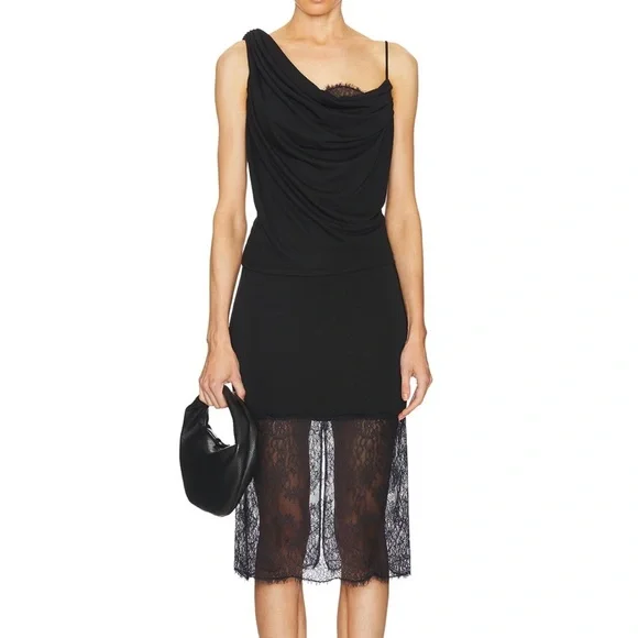 L'Academie Black Cut Out Pencil Skirt - Picture 4 of 5